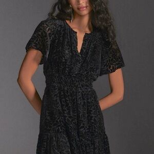Anthropologie The Somerset Velvet Mini Dress